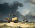 English frigates in rough seas - Jakob Philippe Hackert