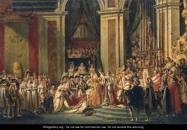 Napoleon crowning Josephine - Jacques-Nol-Marie Frmy