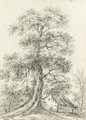 A tree and a cottage - Jacques Charles Oudry