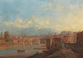 View of Rome with the Ponte Rotto and the Temple of Vesta - Jacob George Strutt
