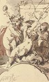 An allegory of Autumn with putti Design for a decoration - Jacob de Wit