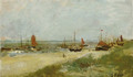 Bomschuiten on the beach - Jacob Henricus Maris