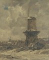 A windmill in the snow - Jacob Henricus Maris