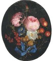 A swag of pink roses - Jacob van Walscapelle