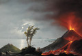 The eruption of Mount Vesuvius - Italian School