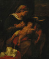 The Madonna and Child with the Infant Saint John the Baptist - Italian School
