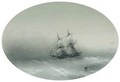 Sailing Ship in choppy Waters - Ivan Konstantinovich Aivazovsky