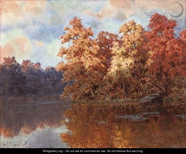 Autumn on the lake - Ivan Fedorovich Choultse