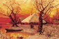 Winter - Lakeside Settlement at Sunset - Iulii Iul'evich (Julius) Klever