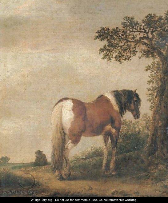 A horse in a landscape - Isaack Jansz. van Ostade