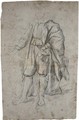 Study of a man wearing a cloak - Italian School