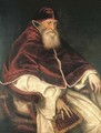 Portrait of Pope Paul III wearing the camauro - Italian School