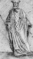 A draped figure holding a stick - Italian School