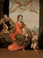 The Holy Family with the Infant Saint John the Baptist - Italian School