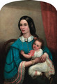 Portrait Of A Mother And Child - Italian School