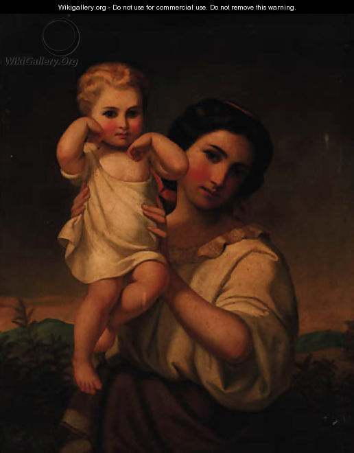 A mother and child - Italian School