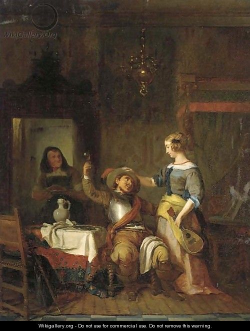 The drunken suitor - Ignatius Josephus van Regemorter