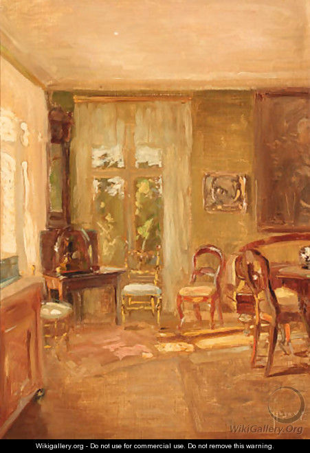 A sunlit interior - Hugo Vilfred Pedersen