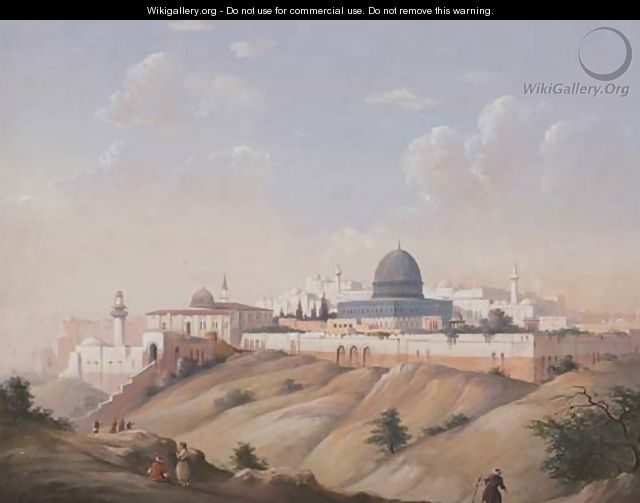 Veduta di Gerusalemme 2 - Ippolito Caffi