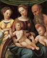 The Mystic Marriage of Saint Catherine with the Infant Saint John the Baptist and Saint Jerome - da Imola (Francucci)