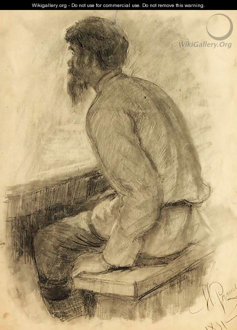 Portrait of a Man seated - Ilya Efimovich Efimovich Repin