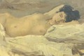 Slapend naakt a reclining nude - Isaac Israels