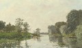 A River Landscape, Summer - Hippolyte Camille Delpy