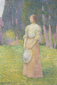 Femme au jardin - Hippolyte Petitjean