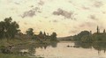 Soleil couchant A  St. Pierre de la Garonne - Hippolyte Camille Delpy