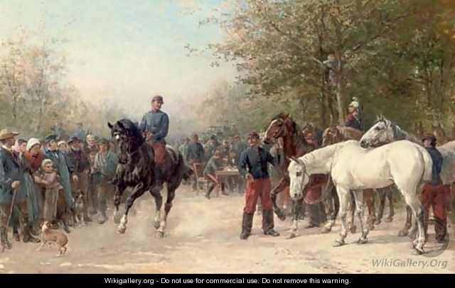 French troops billeting - Heywood Hardy