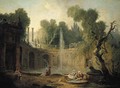 The Teatro delle Acque in the garden of the Villa Aldobrandini - Hubert Robert