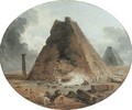 The sack of two pyramids - Hubert Robert