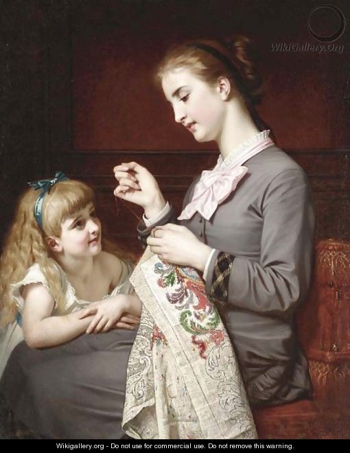 The Embroidery Lesson - Hughes Merles