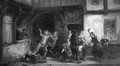 A brawl outside a tavern - Herman Frederik Carel ten Kate