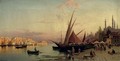 The Bosphorus, Constantinople - Hermann David Salomon Corrodi