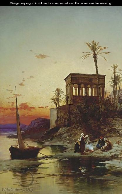 Kiosk of Trajan, Philae on the Nile - Hermann David Salomon Corrodi