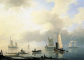 Shipping on a calm sea - Herman Henry Op Der Heijde