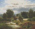 Cattle by a watermill 2 - Herman Herzog