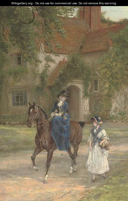 A mistress with her maid - Heywood Hardy