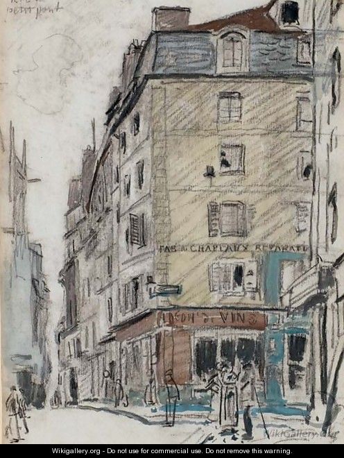 La rue du Petit-Pont Saint-Severin, Paris - Johan Barthold Jongkind