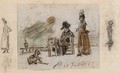 Deux femmes et un enfant au jardin du Luxembourg aA  Paris - Johan Barthold Jongkind