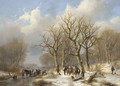 A winter woodland landscape - Johann Bernard Klombeck