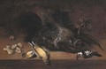 A hunting still life with a boar