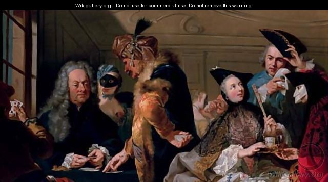 Gamblers at the Ridotto - Johann Heinrich The Elder Tischbein