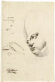 The head of Martha Hess, with studies of fingers and mouths - Johann Henry Fuseli