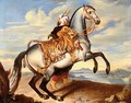 An Arab horse with an oriental groom - Johann Georg Hamilton