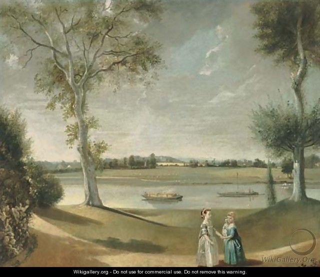 The Misses Garrick by the Thames at Hampton - Johann Zoffany