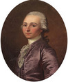 Portrait of a Gentleman, half-length, in a lilac-coloured coat - Jean-Laurent Mosnier