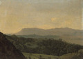 An extensive mountainous landscape - Jean-Joseph-Xavier Bidauld