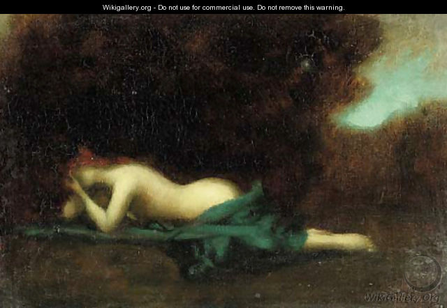 A reclining nude - Jean-Jacques Henner
